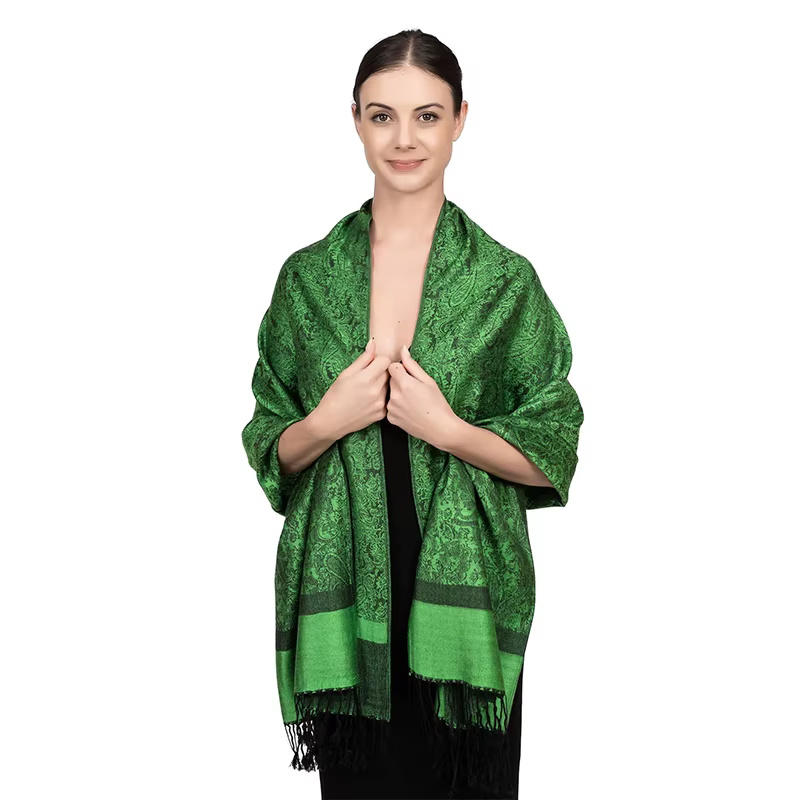 Écharpe Jacquard en Cachemire Doux pour Femme