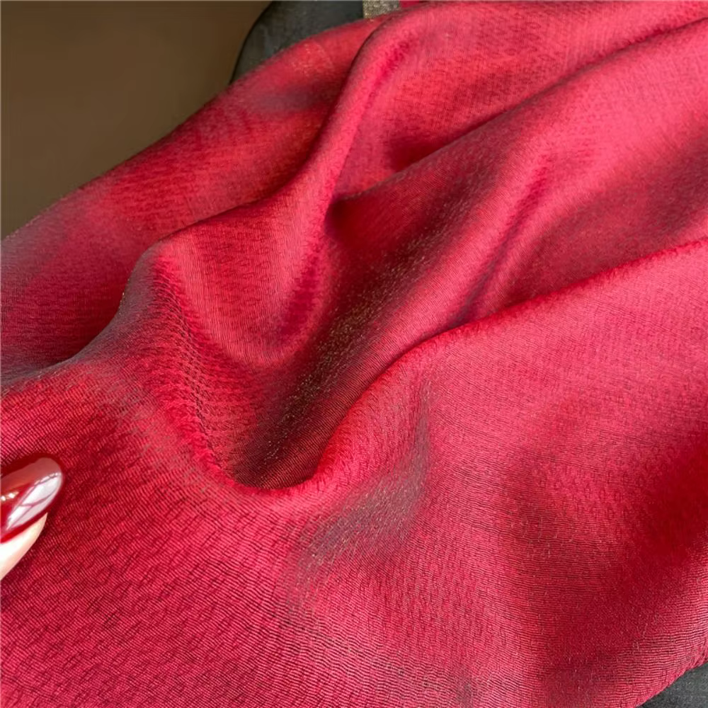 Nouveau grand foulard de luxe en soie Organza élégant couleur unie longues foulards 180*70 cm châles solides pour les femmes Hijab