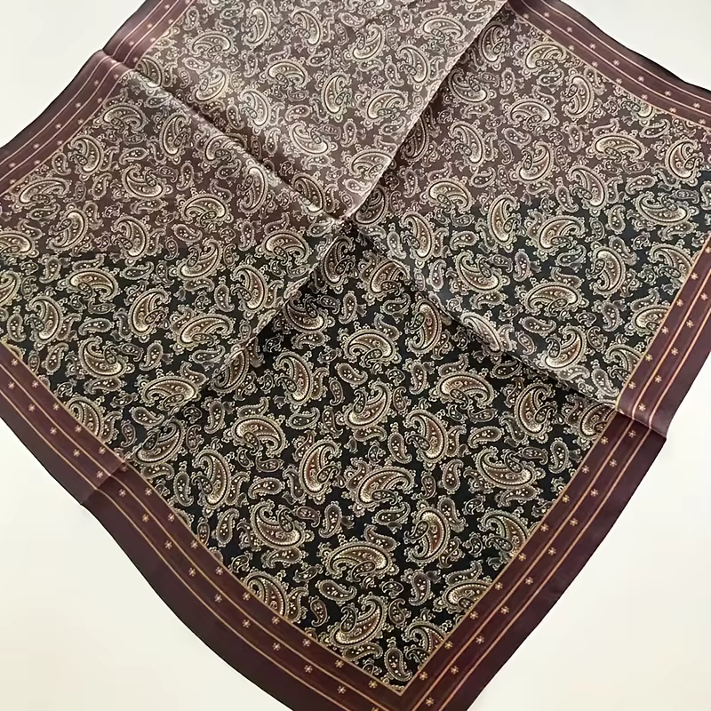 Foulard carré 100 % soie de mûrier pour femme