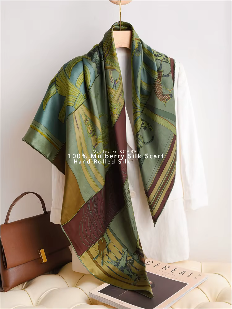 CARRE EN CARRES 100% foulard en soie de mûrier Pure 110cm ourlet écharpes marque de créateur femmes luxe été châle