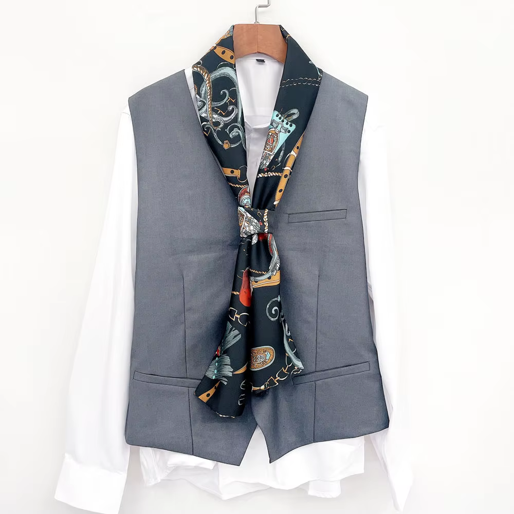 Homme écharpe costume chemise Double face cou