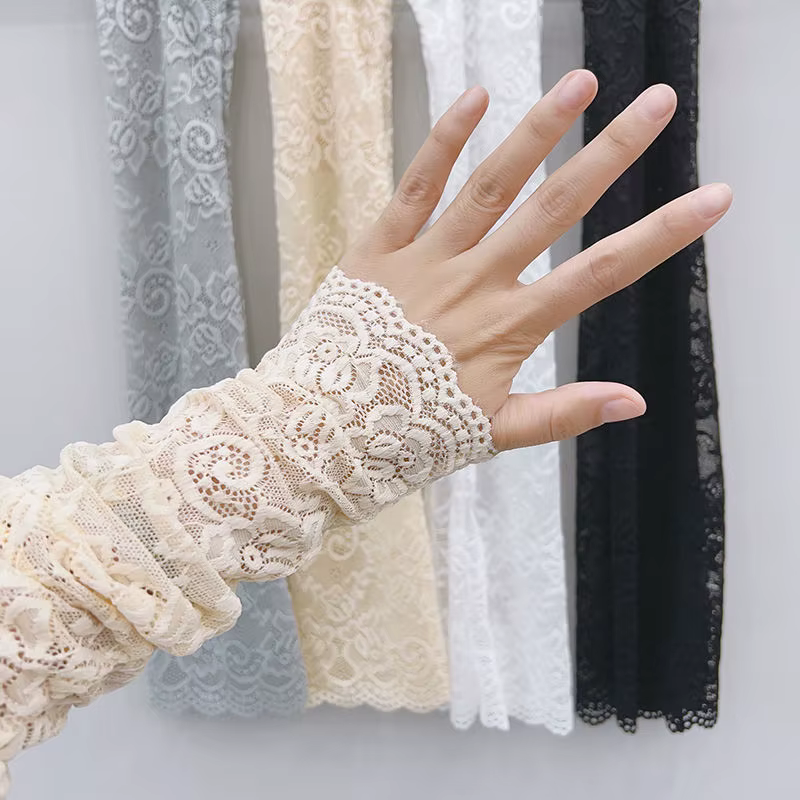 Manches de protection solaire en dentelle pour femmes