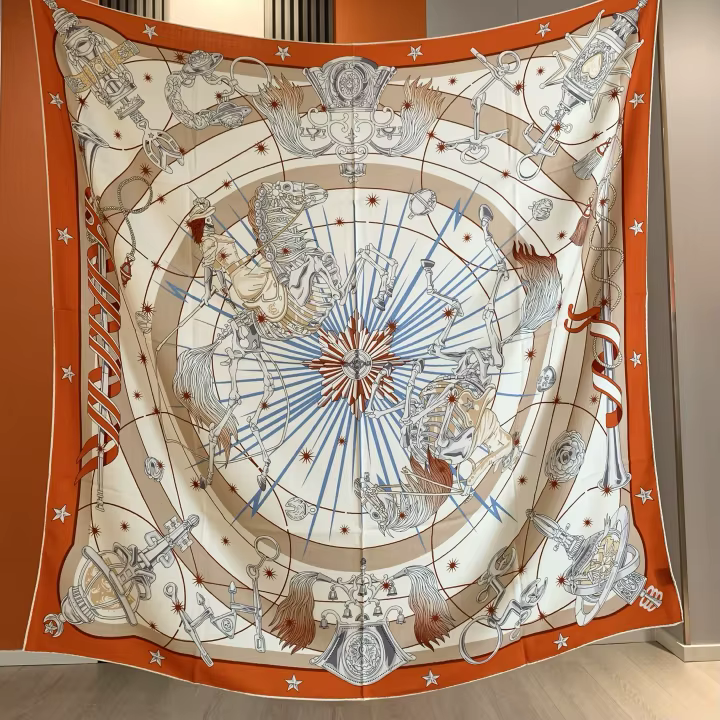 Marque de luxe Foulard grands châles en soie bandanas roulés à la main sac cou accessoires ceinture foulards pour