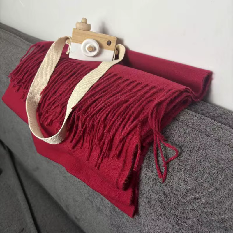 Nouveau foulard noir en cachemire pour femme
