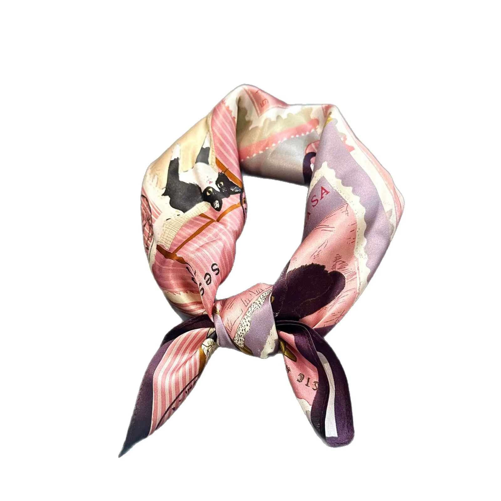 Foulard carré 100% Soie de Mûrier pour Femme