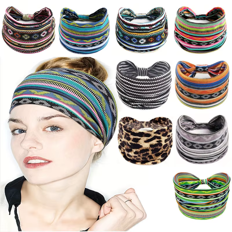 Foulard élastique de Style bohème pour femmes européennes et américaines