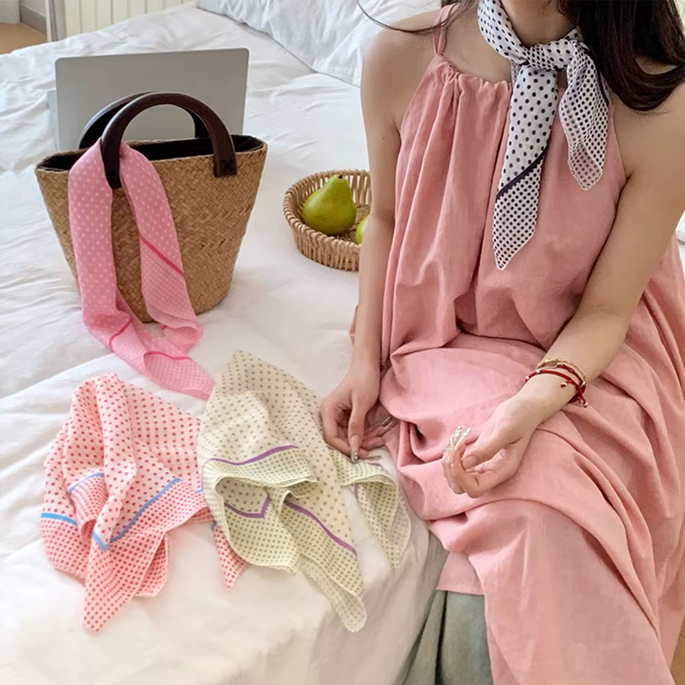 Foulard en coton et lin doux pour femme