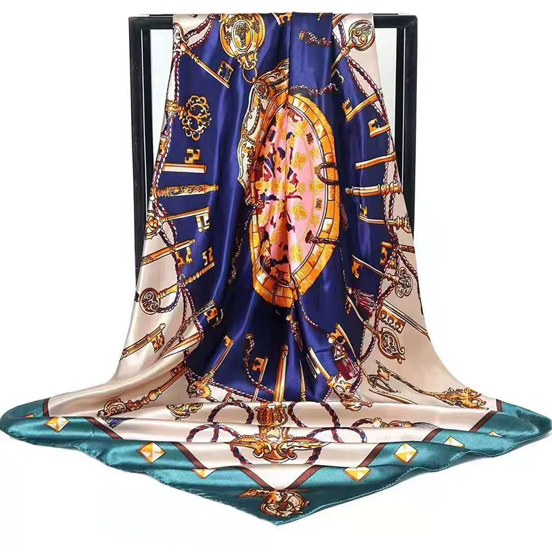 Foulard Carré Élégant en Satin pour Femme