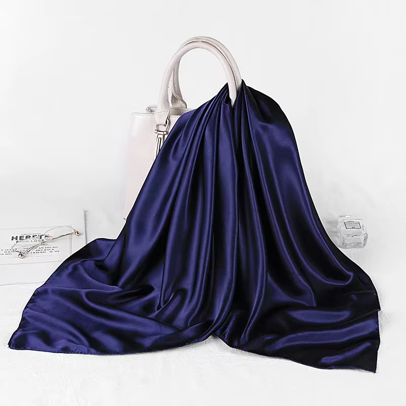 Foulards Hijab en Satin de soie pour femmes