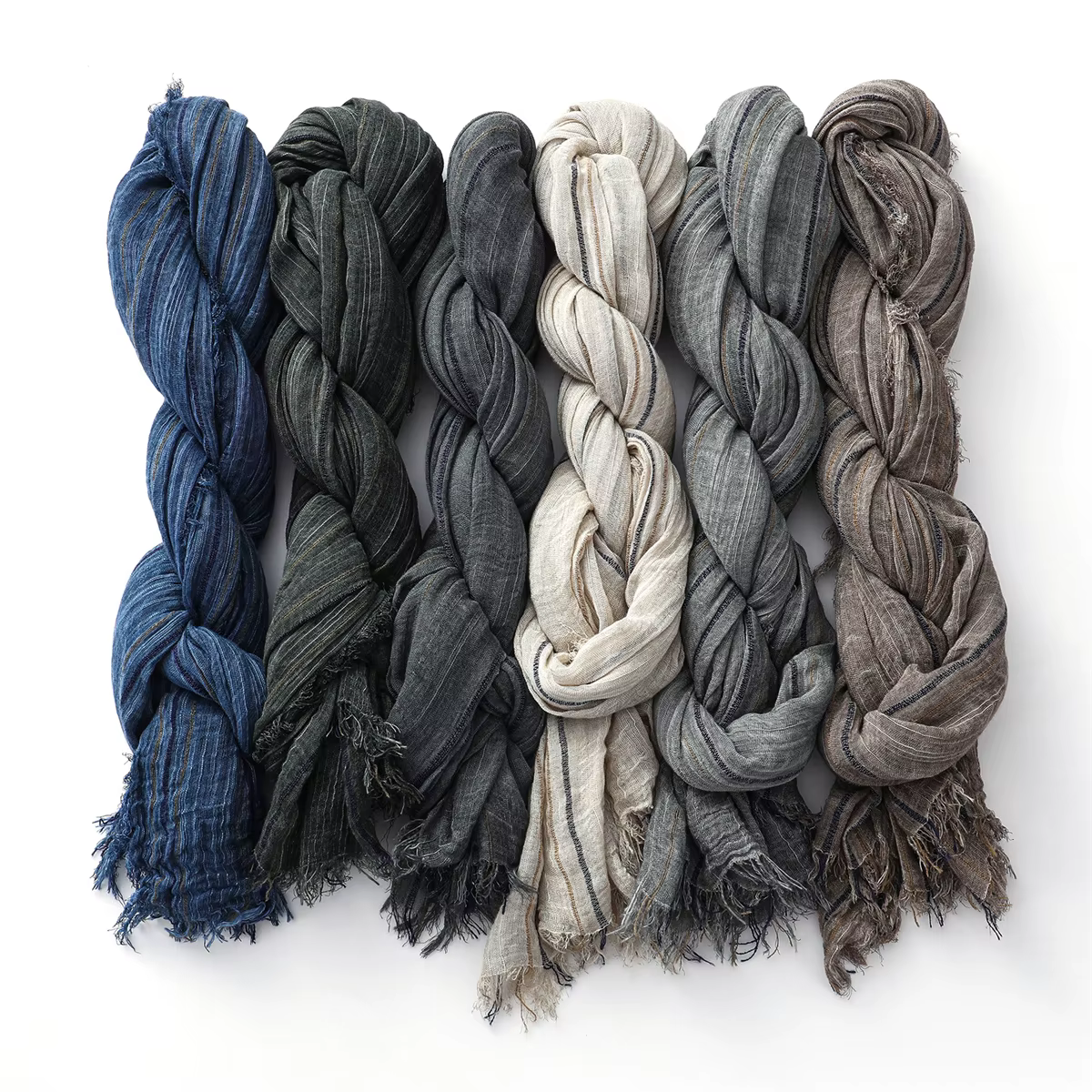 Mode rayé coton lin hommes écharpe automne hiver chaud foulard fil teint mâle accessoires foulards châle Bufanda