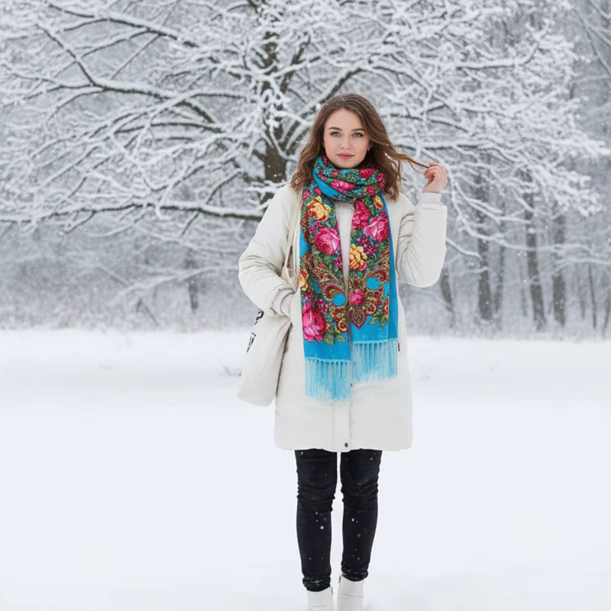 Marque de luxe nouvelle fleur rétro Style ethnique imprimé écharpe femmes longue serviette gland enveloppement automne et hiver chaud châle foulards