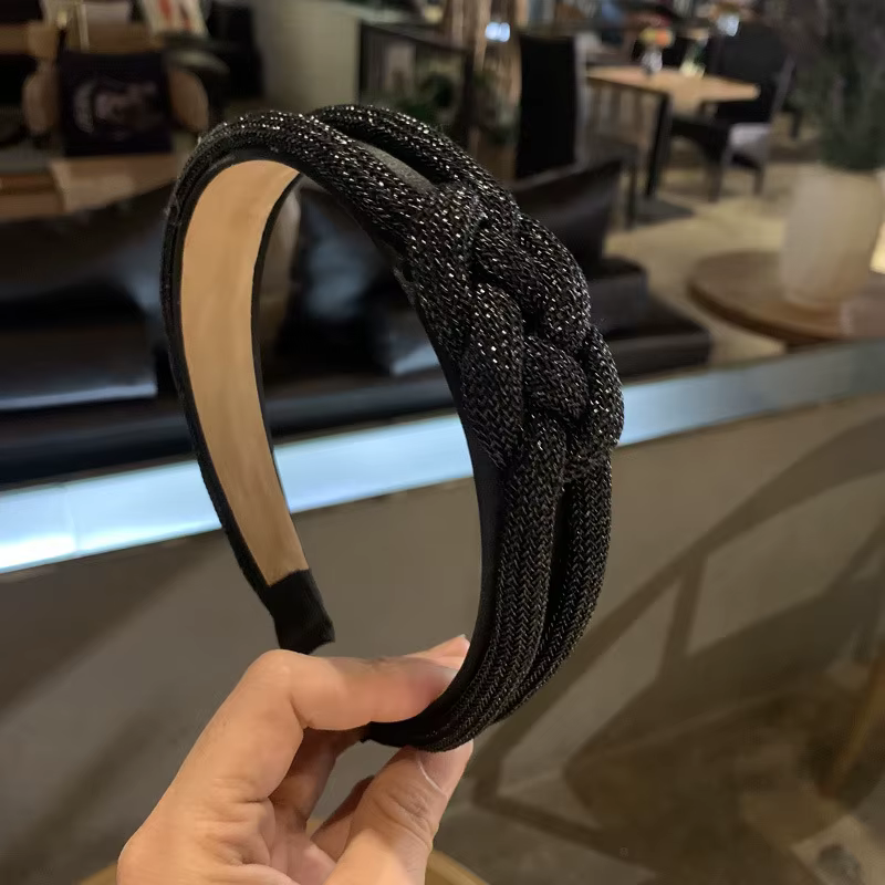 Nouvelle mode métal torsadé tissé bandeau femmes
