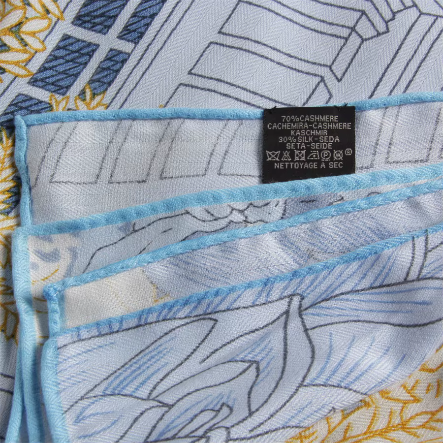POBING foulard en cachemire de soie femmes châles roulés à la main imprimé forêt foulards carrés enveloppes dame
