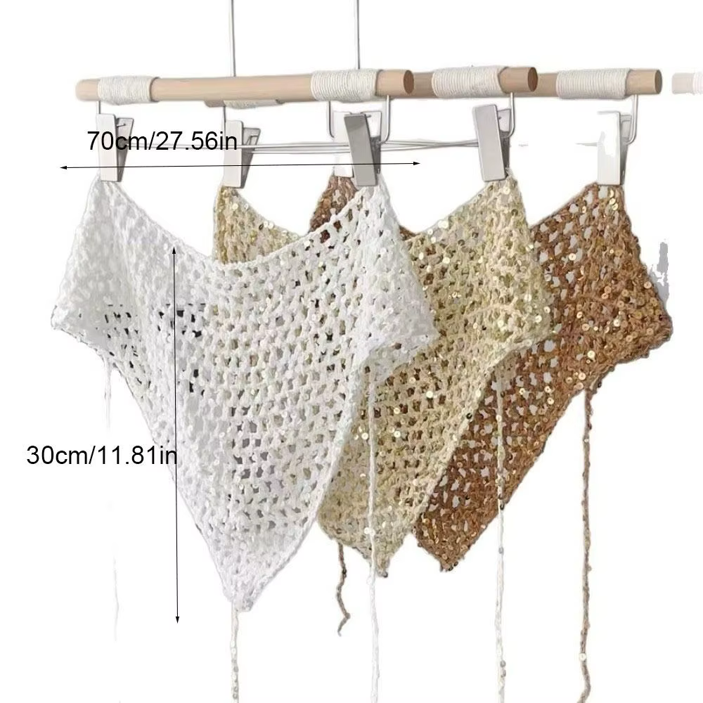 Écharpe triangulaire à sequins multifonctionnelle
