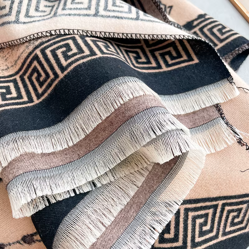 Nouveau 2025 femmes marque encre lavage peinture écharpe de luxe automne hiver chaud châles imprimer