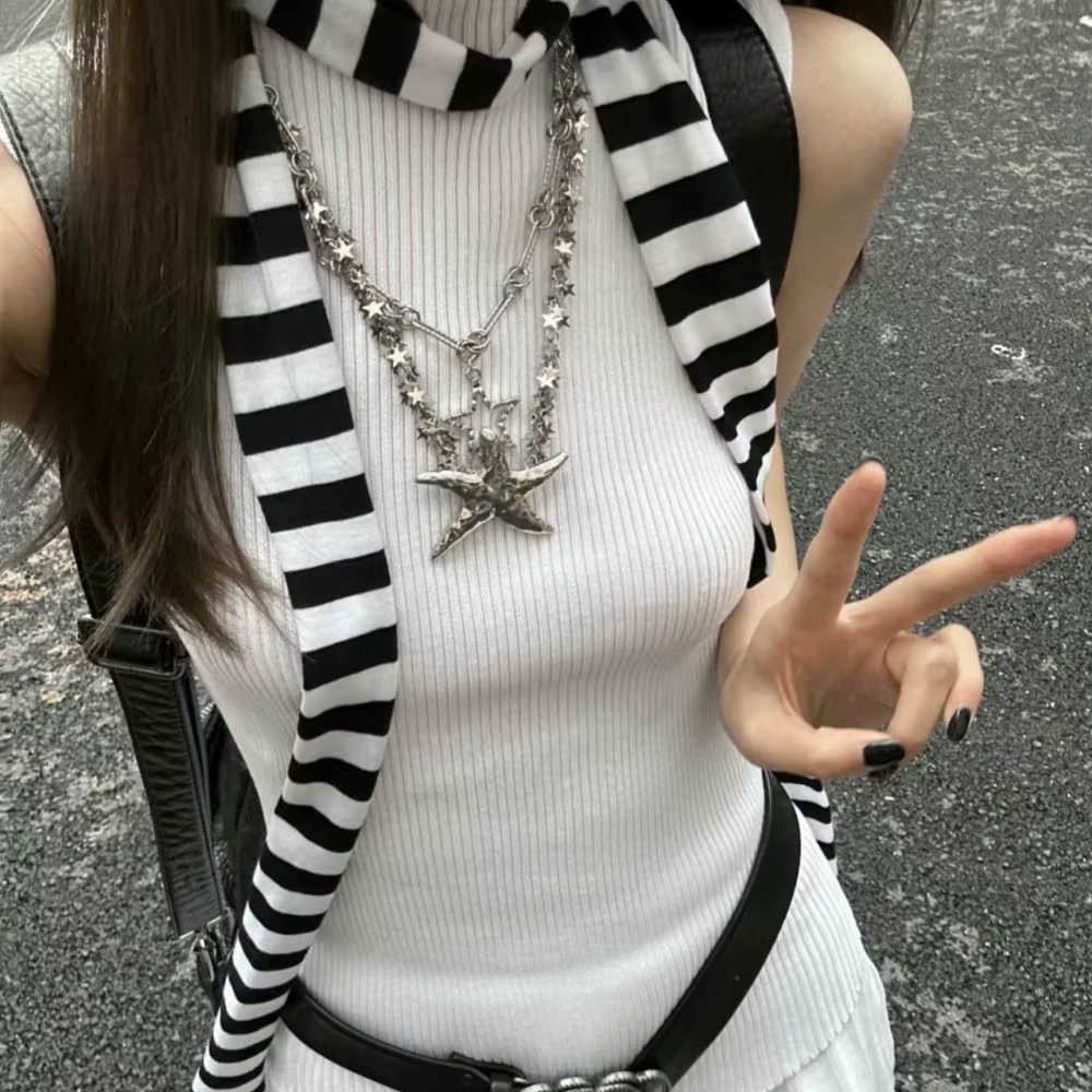 Écharpes en coton Harajuku pour femmes