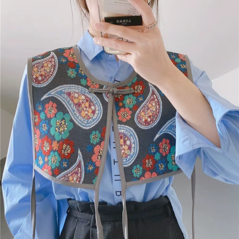 Écharpe à fleurs amovible pour femme