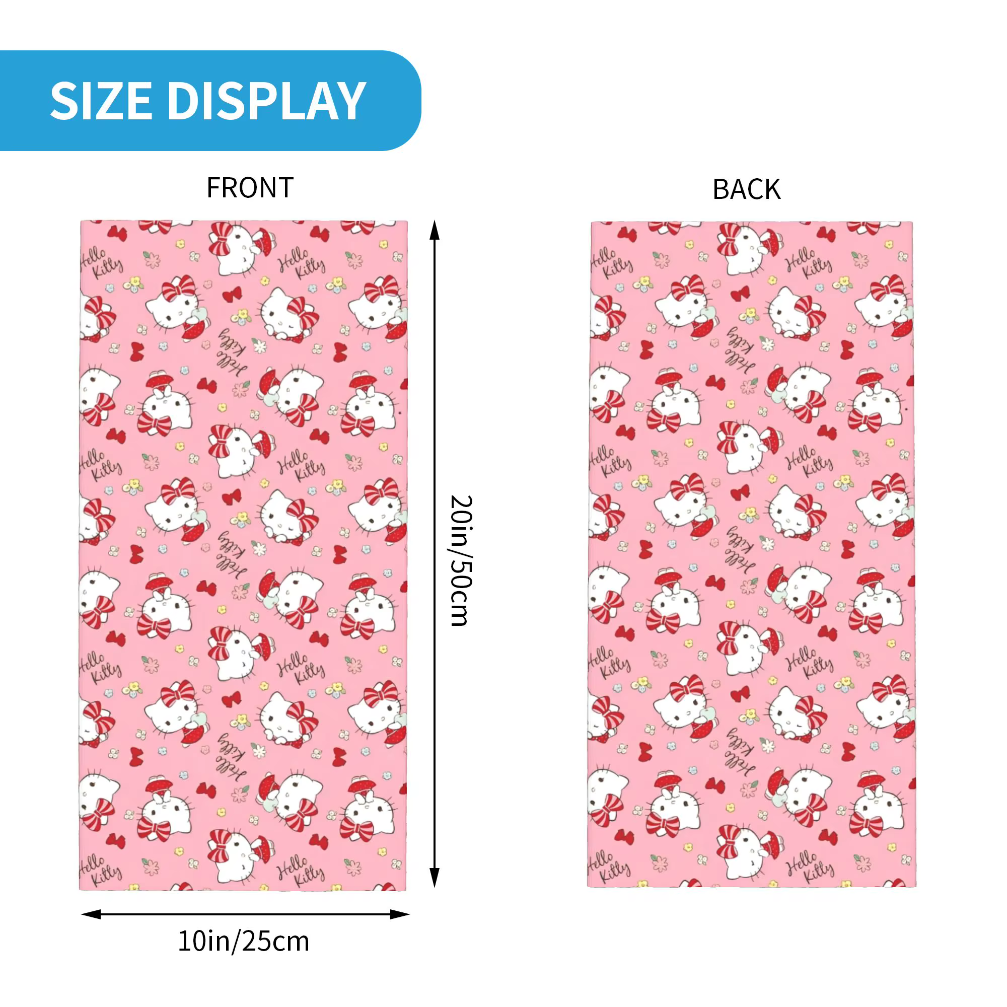 Bandana rose Hello Kitty imprimé