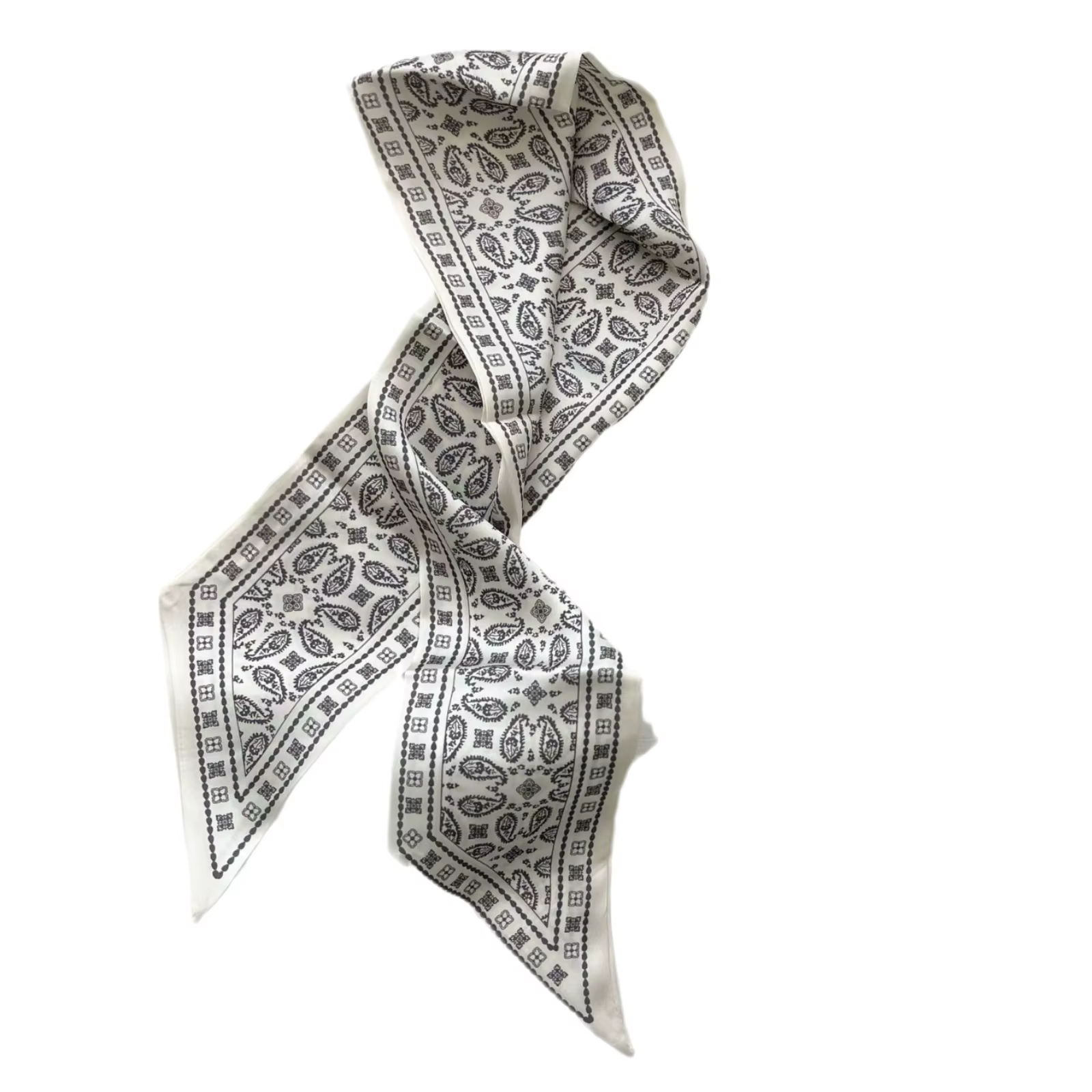 Écharpe en soie à motif de fleurs de cajou