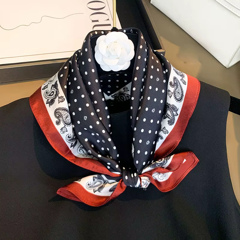 2025 léopard marque 100% Foulard en soie femmes cou cheveux