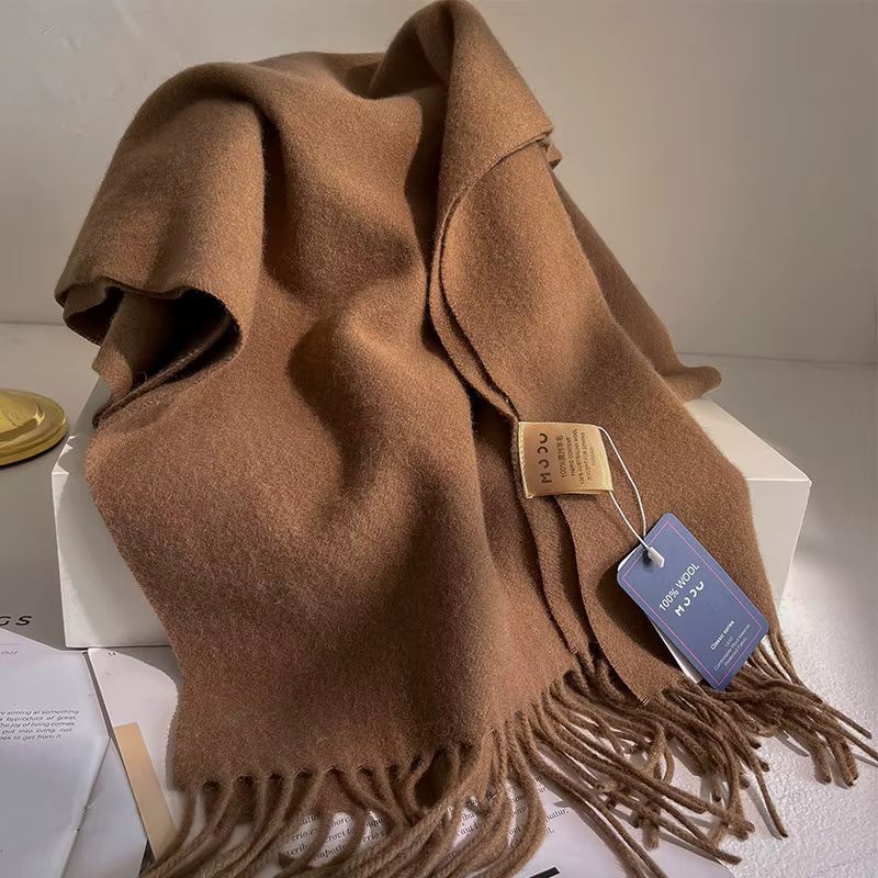Mode 100% laine écharpe douce couleur unie
