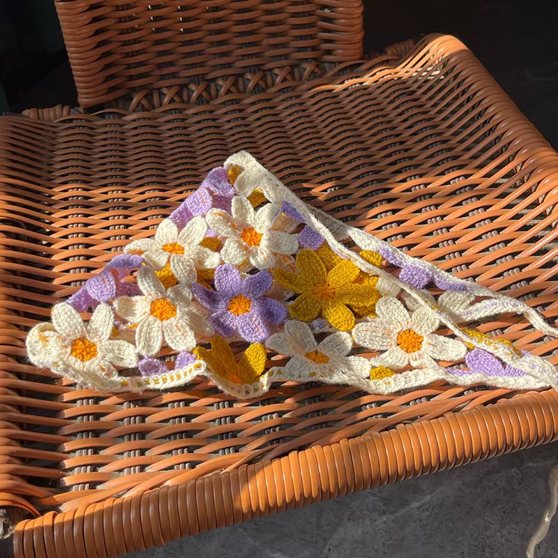 Foulard de cheveux au Crochet fait à la main pour femmes