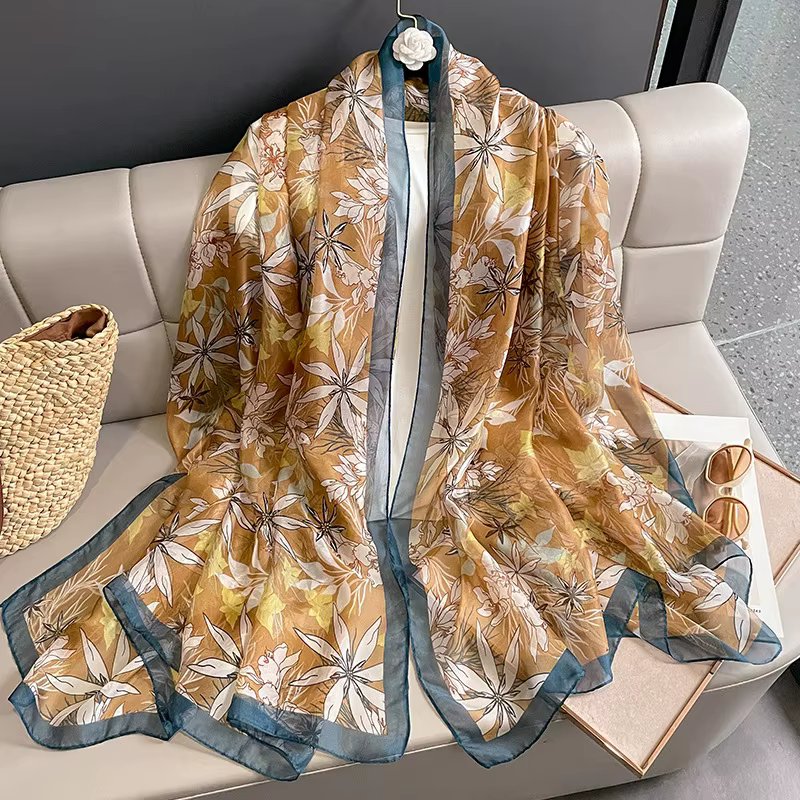 Injplanchers f-Grand Foulard d'Été pour Femme