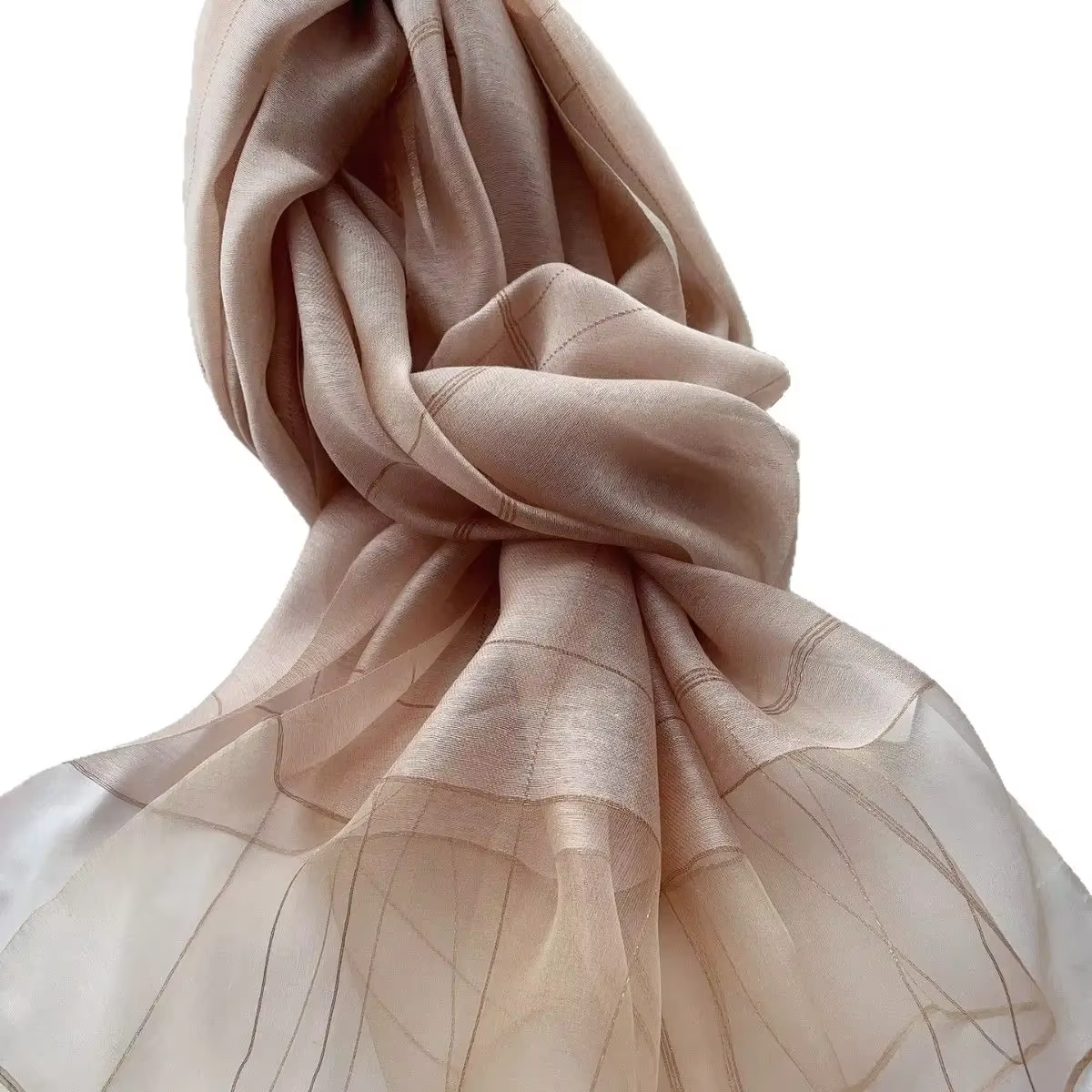 Écharpe longue en soie de mûrier pour femmes, châle léger printemps-automne, accessoire de luxe élégant, couleur unie, mode polyvalente