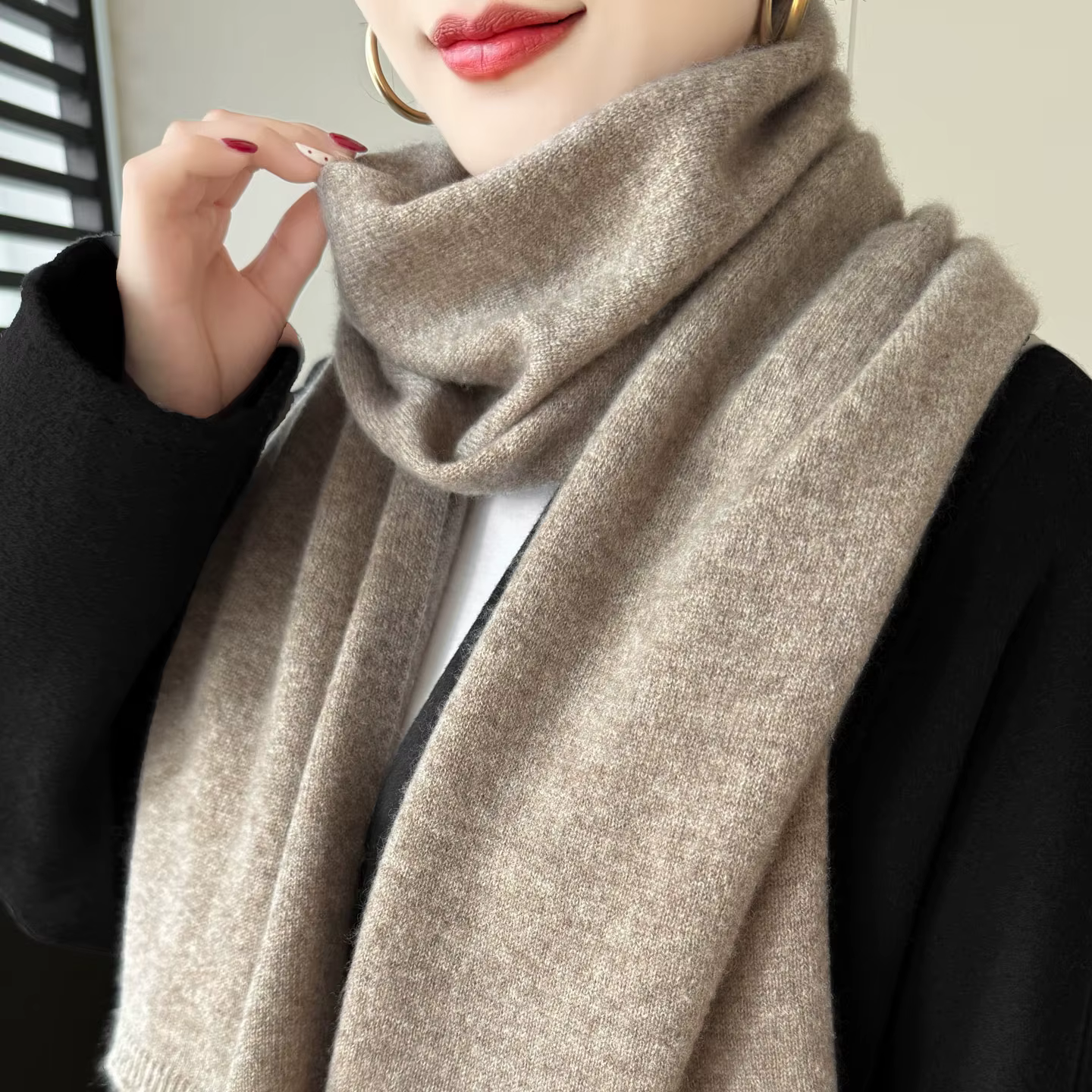 Écharpe douce 100% cachemire pour l'automne et l'hiver