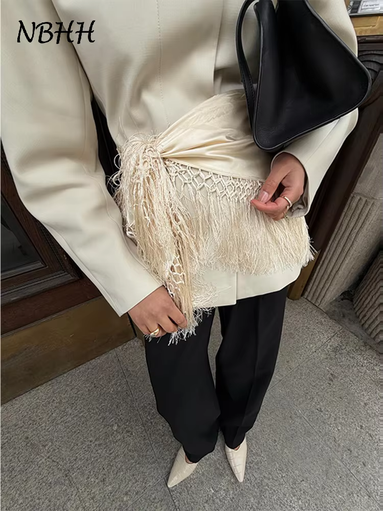 Écharpe Jacquard à Pompons Tendance pour Femme