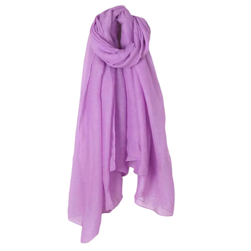 Mode 17 couleurs femmes longue écharpe Wrap foulards Vintage coton lin grand châle Hijab élégant solide violet noir rouge 180*45 cm