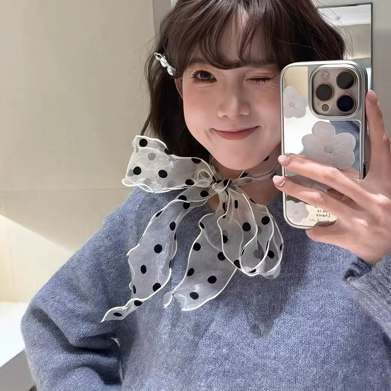 Écharpe en maille de dentelle douce pour femmes