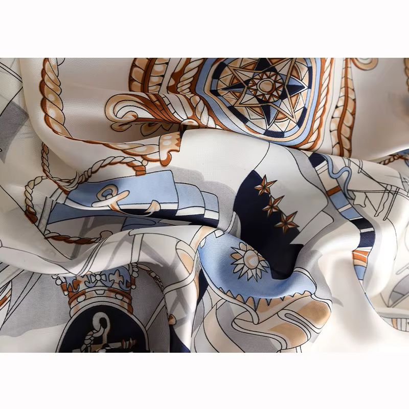 90*90 cm femmes carré Foulard en soie marque de luxe grand châle