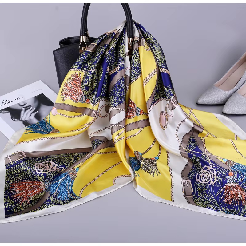 Foulard de cou en Satin de soie pour femmes