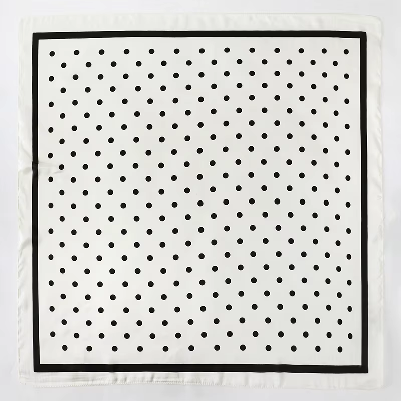 Dame cheveux Dot écharpe femme soie carré foulards bandeau pour femmes Bandana mode Foulard châles