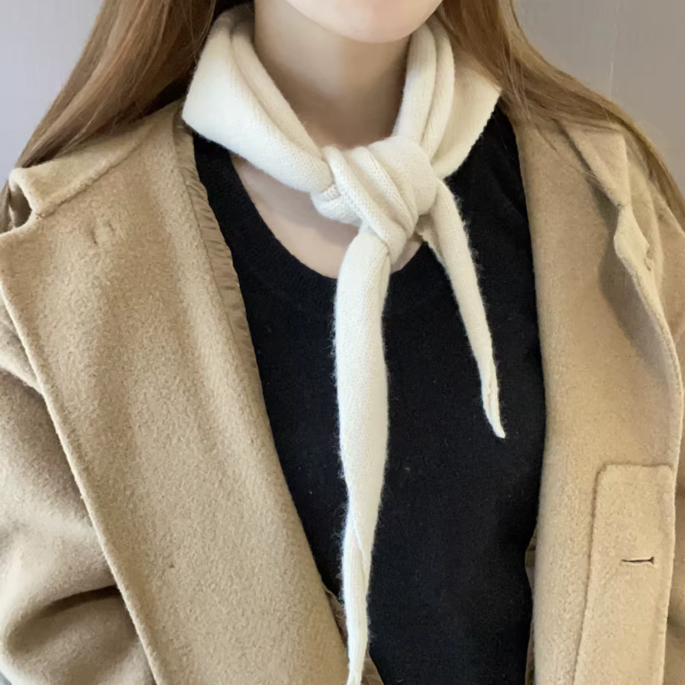 Écharpe triangulaire en tricot de style coréen de luxe