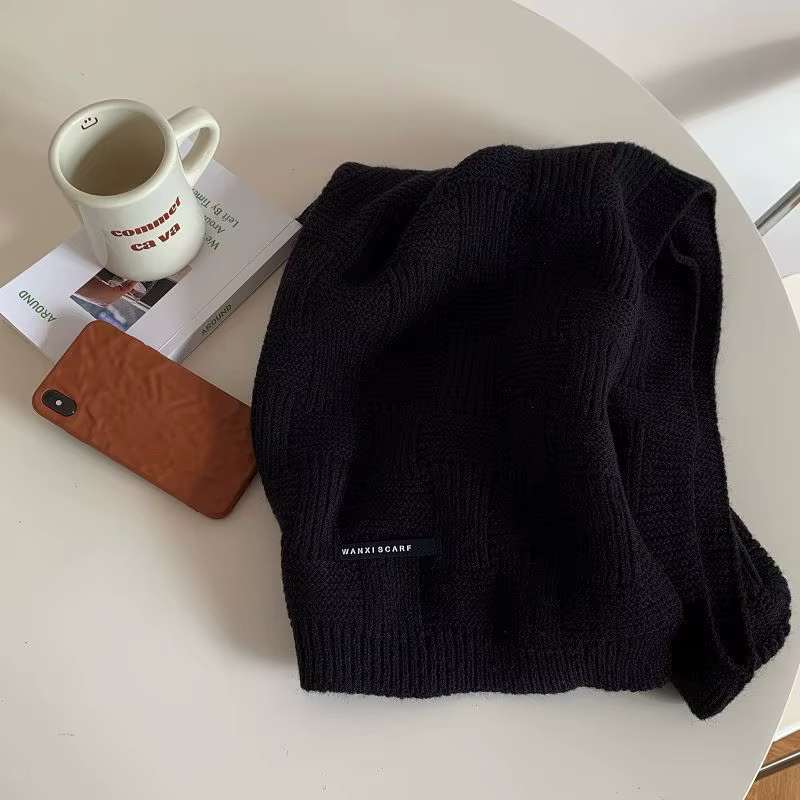 Écharpe blanche rétro verte pour femme