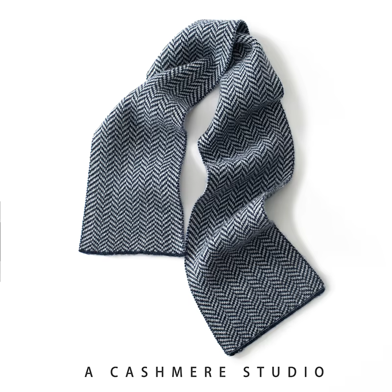Foulard en cachemire pour hommes et femmes, écharpe courte, classique, tricotée, à rayures, pour adultes, cadeau de noël et nouvel an, hiver