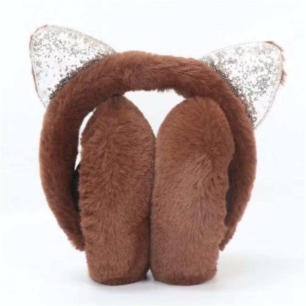 Cache-oreilles chat mignon pour femmes filles enfants hiver chaud fausse fourrure de lapin doux cachemire