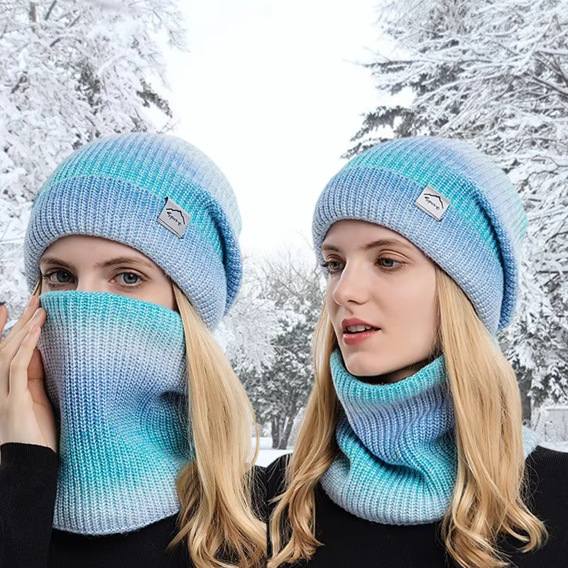 Ensemble chapeau et écharpe de cou pour femmes