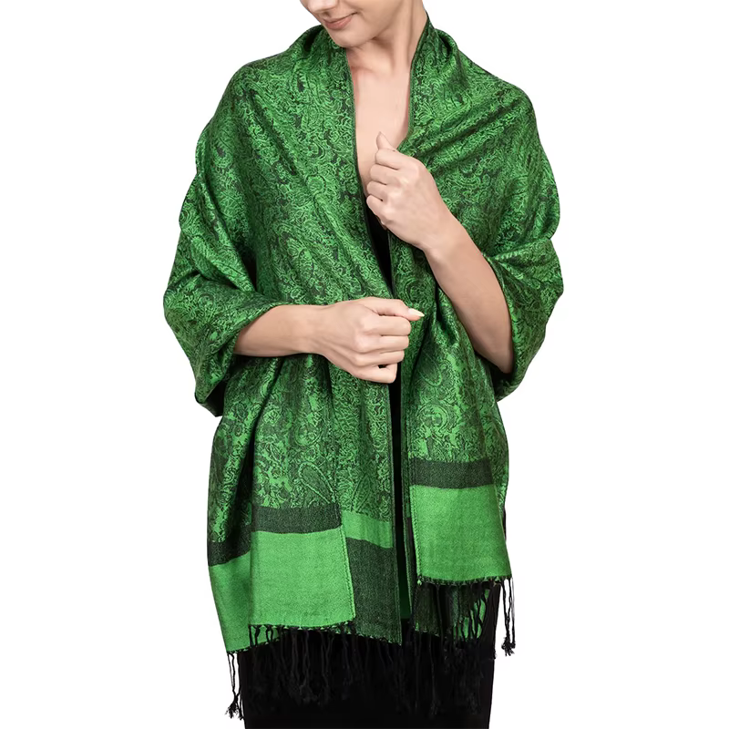 Écharpe Jacquard en Cachemire Doux pour Femme
