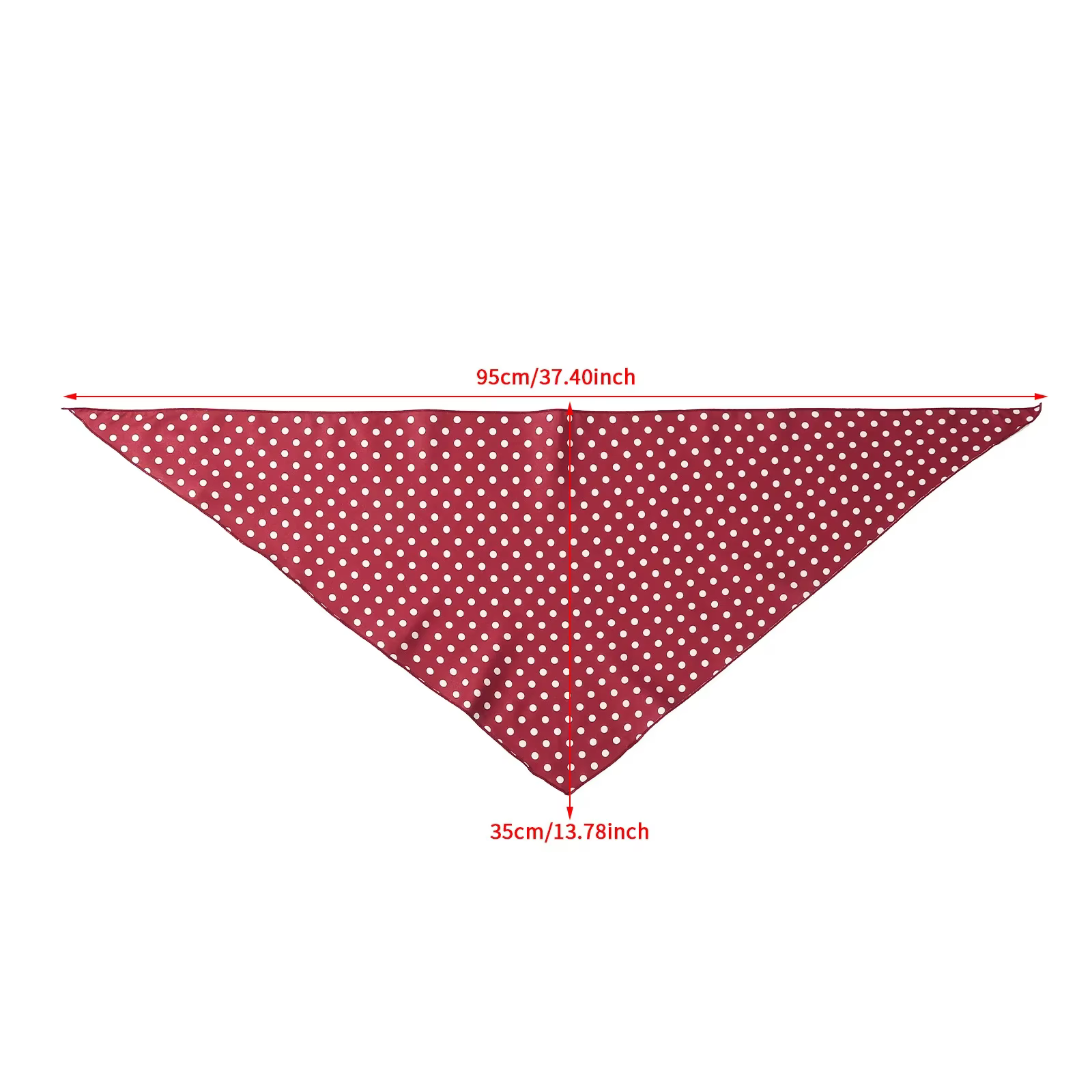 Bandana vintage rouge à pois