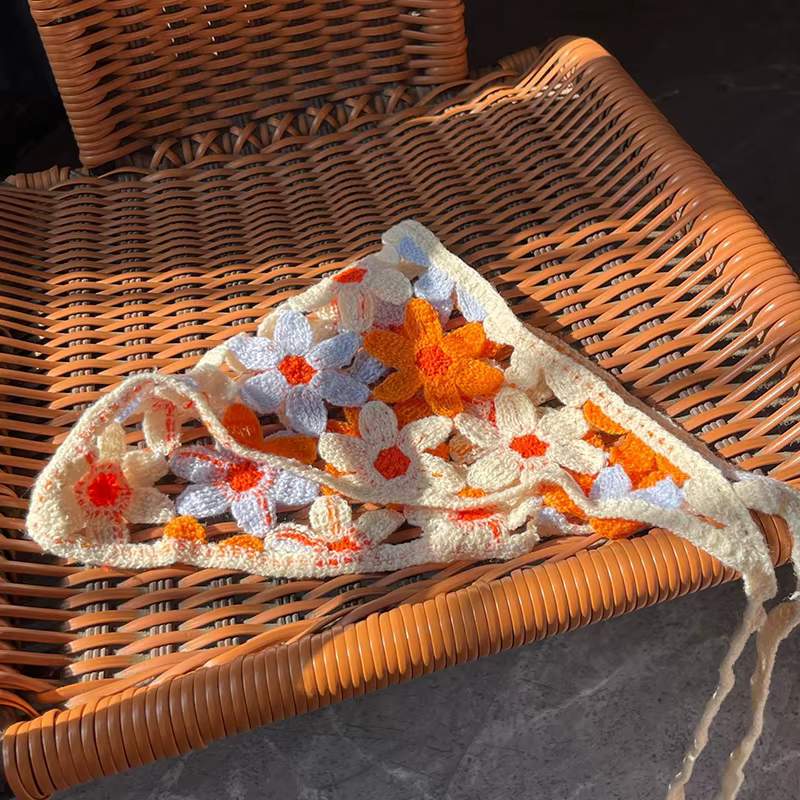 Foulard de cheveux au Crochet fait à la main pour femmes