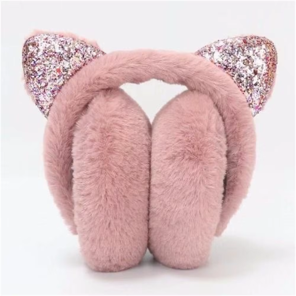 Cache-oreilles chat mignon pour femmes filles enfants hiver chaud fausse fourrure de lapin doux cachemire