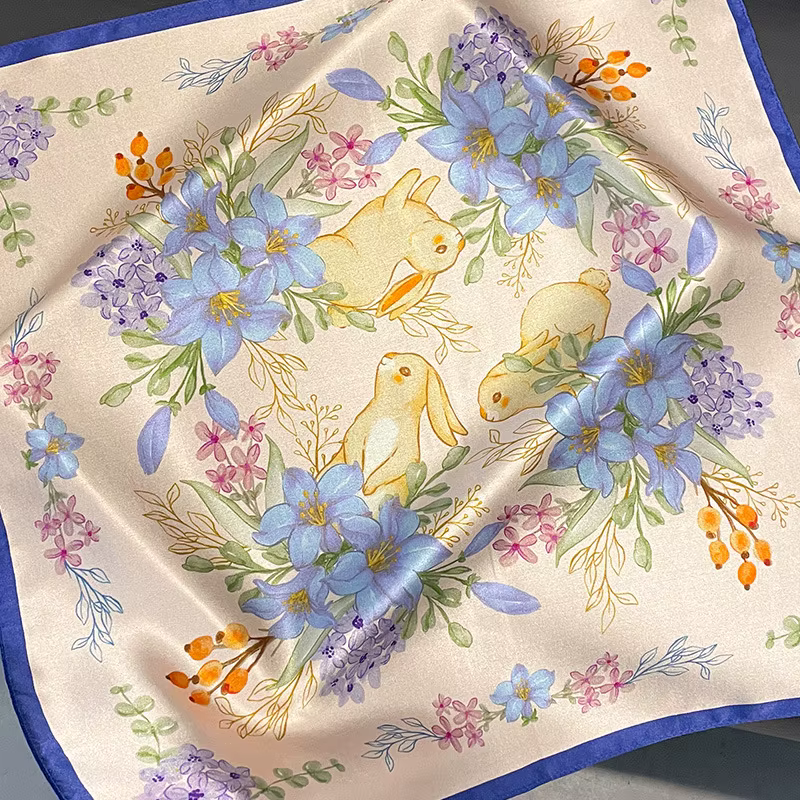Foulard en soie de mûrier 100%