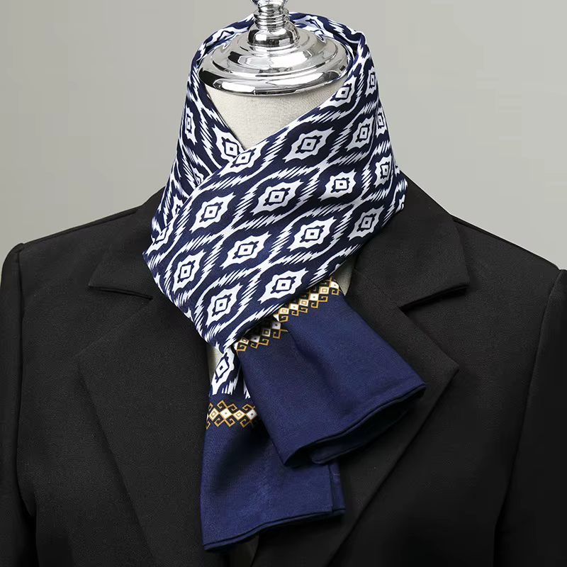 Écharpe pour hommes Imitation soie cou