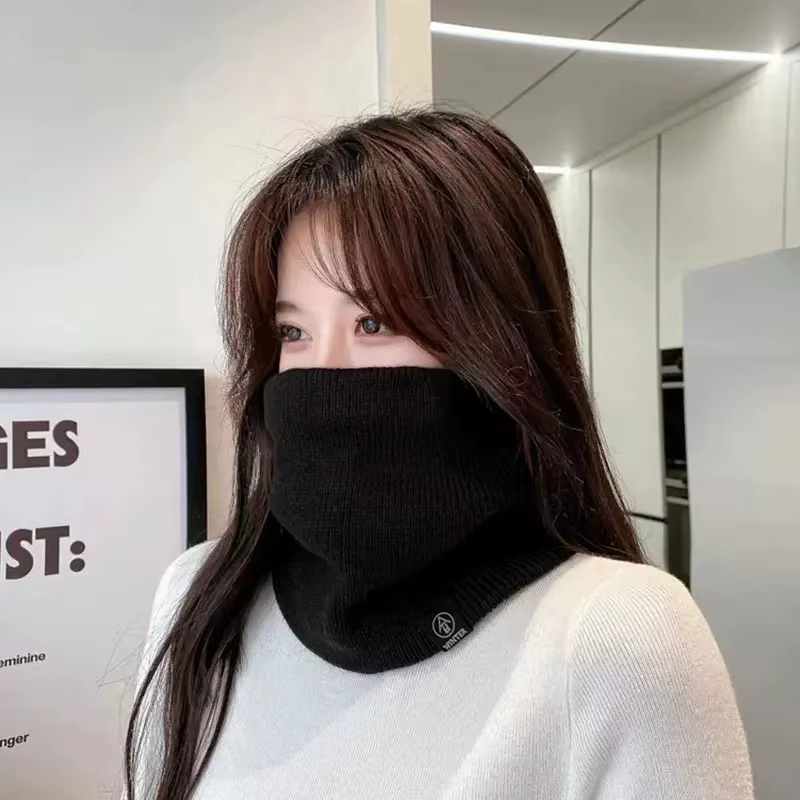 Mode femmes tricoté écharpe solide cachemire comme hiver Snood foulards dame chaud épais unisexe hommes cou écharpes anneau