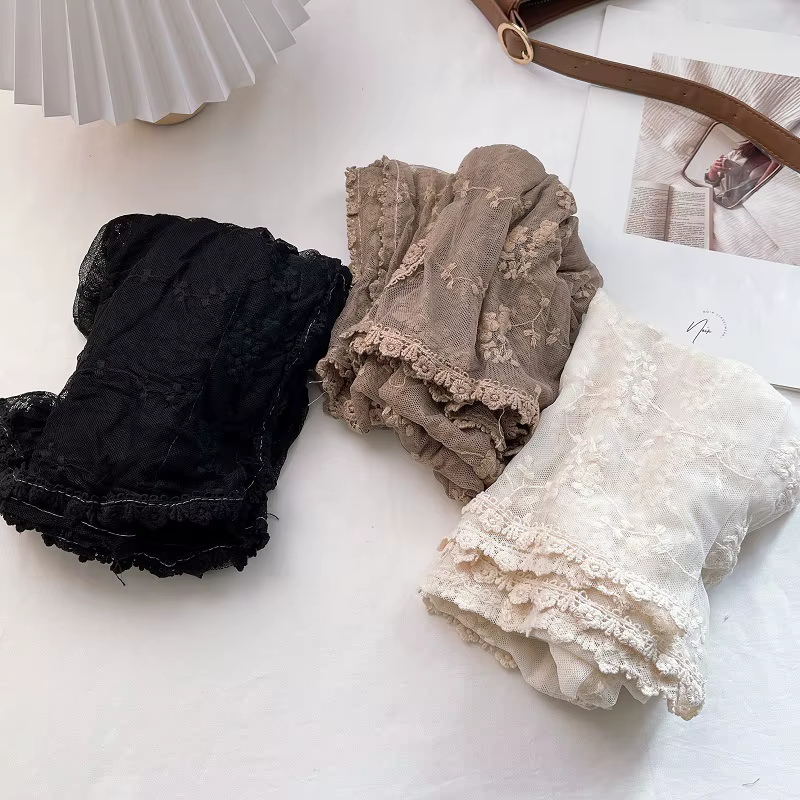 Châle en dentelle creuse pour femme
