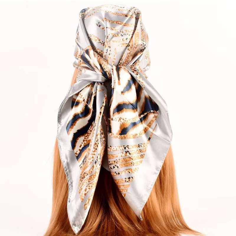 Nouvelles écharpes en soie pour cheveux 90*90cm