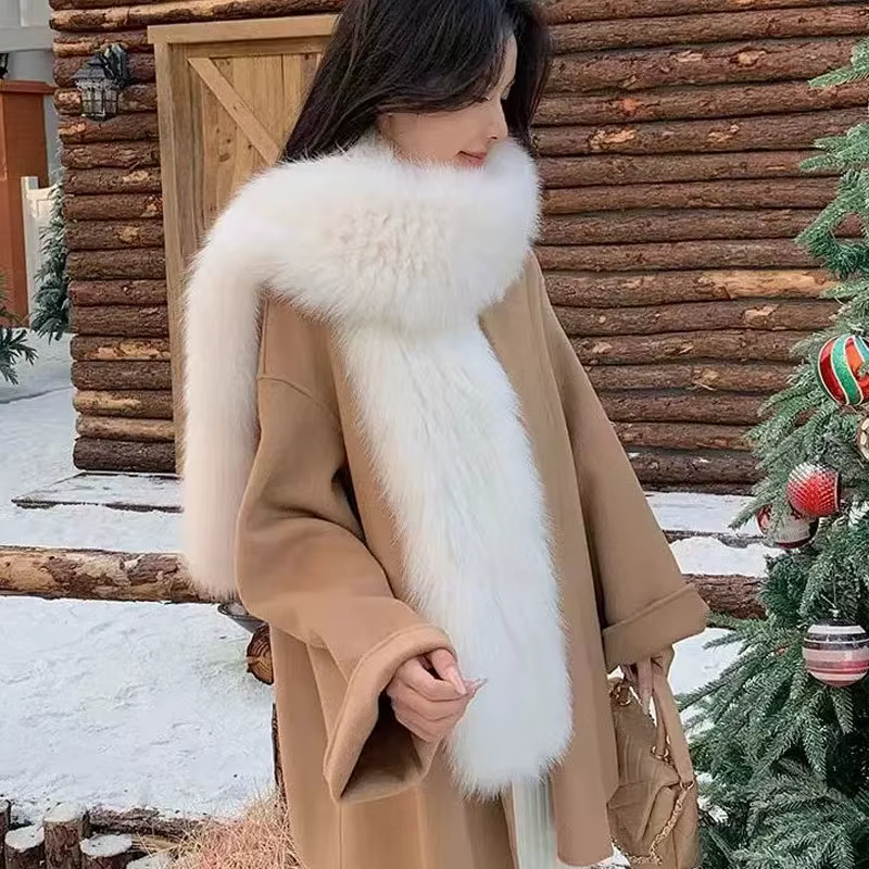 180cm Imitation fourrure de vison longue écharpe hiver chaud épaissi fausse